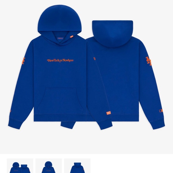 New York or Nowhere x Mets Collab Signature Hoodie UNISEX - Picture 3 of 10